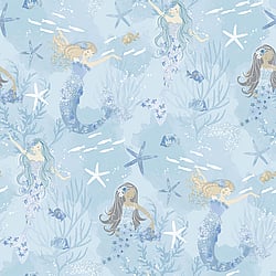 Galerie Wallcoverings Product Code: G78388 - Tiny Tots 2 Wallpaper Collection Galerie Wallcoverings Product Code G78388 - Tiny Tots 2 Wallpaper Collection - Blues Purple Glitter Colours - Mermaids Design