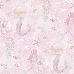 Galerie Wallcoverings Product Code: G78390 - Tiny Tots 2 Wallpaper Collection Galerie Wallcoverings Product Code G78390 - Tiny Tots 2 Wallpaper Collection - Pink Grey Glitter Colours - Mermaids Design