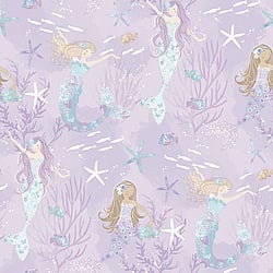 Galerie Wallcoverings Product Code: G78391 - Tiny Tots 2 Wallpaper Collection Galerie Wallcoverings Product Code G78391 - Tiny Tots 2 Wallpaper Collection - Purple Turquoise Glitter Colours - Mermaids Design