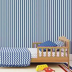Galerie Wallcoverings Product Code: G78400 - Tiny Tots 2 Wallpaper Collection Galerie Wallcoverings Product Code G78400 - Tiny Tots 2 Wallpaper Collection - Cobalt Blue Colours - Regency Stripe Design
