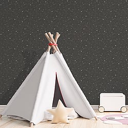 Galerie Wallcoverings Product Code: G78407 - Tiny Tots 2 Wallpaper Collection Galerie Wallcoverings Product Code G78407 - Tiny Tots 2 Wallpaper Collection - Black Glitter Colours - Space Sidewall Design