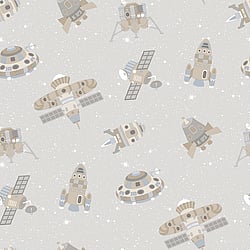 Galerie Wallcoverings Product Code: G78412 - Tiny Tots 2 Wallpaper Collection Galerie Wallcoverings Product Code G78412 - Tiny Tots 2 Wallpaper Collection - Greige Tan Glitter Colours - Spaceships Design