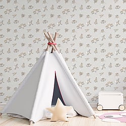 Galerie Wallcoverings Product Code: G78412 - Tiny Tots 2 Wallpaper Collection Galerie Wallcoverings Product Code G78412 - Tiny Tots 2 Wallpaper Collection - Greige Tan Glitter Colours - Spaceships Design