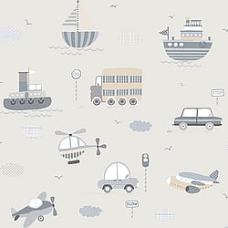 Galerie Wallcoverings Product Code: G78417 - Tiny Tots 2 Wallpaper Collection Galerie Wallcoverings Product Code G78417 - Tiny Tots 2 Wallpaper Collection - Greige Tan Colours - Transportation Design