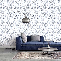 Galerie Wallcoverings Product Code: G78489 - Secret Garden Wallpaper Collection Galerie Wallcoverings Product Code G78489 - Secret Garden Wallpaper Collection - Classic Bird Trail Design