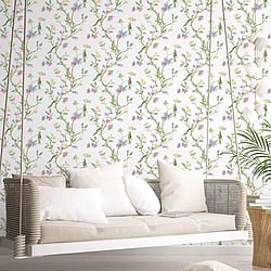 Galerie Wallcoverings Product Code: G78490 - Secret Garden Wallpaper Collection Galerie Wallcoverings Product Code G78490 - Secret Garden Wallpaper Collection - Classic Bird Trail Design