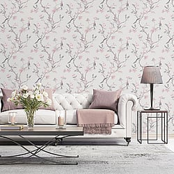 Galerie Wallcoverings Product Code: G78491 - Secret Garden Wallpaper Collection Galerie Wallcoverings Product Code G78491 - Secret Garden Wallpaper Collection - Classic Bird Trail Design