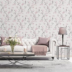 Galerie Wallcoverings Product Code: G78491 - Secret Garden Wallpaper Collection Galerie Wallcoverings Product Code G78491 - Secret Garden Wallpaper Collection - Classic Bird Trail Design