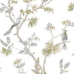 Galerie Wallcoverings Product Code: G78492 - Secret Garden Wallpaper Collection Galerie Wallcoverings Product Code G78492 - Secret Garden Wallpaper Collection - Classic Bird Trail Design