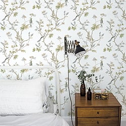 Galerie Wallcoverings Product Code: G78492 - Secret Garden Wallpaper Collection Galerie Wallcoverings Product Code G78492 - Secret Garden Wallpaper Collection - Classic Bird Trail Design
