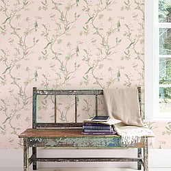 Galerie Wallcoverings Product Code: G78493 - Secret Garden Wallpaper Collection Galerie Wallcoverings Product Code G78493 - Secret Garden Wallpaper Collection - Classic Bird Trail Design