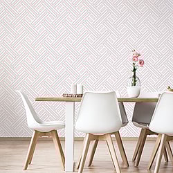 Galerie Wallcoverings Product Code: GX37601 - Geometrix Wallpaper Collection Galerie Wallcoverings Product Code GX37601 - Geometrix Wallpaper Collection - Pink Silver Colours - Geo Rectangular Design