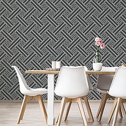 Galerie Wallcoverings Product Code: GX37603 - Geometrix Wallpaper Collection Galerie Wallcoverings Product Code GX37603 - Geometrix Wallpaper Collection - Black Silver Colours - Geo Rectangular Design