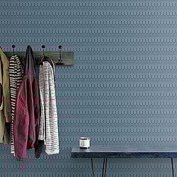 Galerie Wallcoverings Product Code: GX37618 - Geometrix Wallpaper Collection Galerie Wallcoverings Product Code GX37618 - Geometrix Wallpaper Collection - Denim Blues Colours - Zig Zag Design