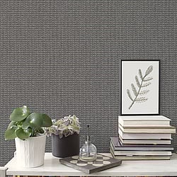 Galerie Wallcoverings Product Code: GX37643 - Geometrix Wallpaper Collection Galerie Wallcoverings Product Code GX37643 - Geometrix Wallpaper Collection - Black Colours - Mini Leaf Texture Design