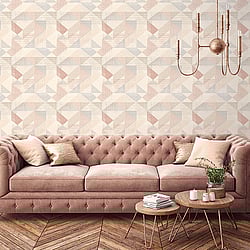 Galerie Wallcoverings Product Code: GX37656 - Geometrix Wallpaper Collection Galerie Wallcoverings Product Code GX37656 - Geometrix Wallpaper Collection - Blush Rose Beige Colours - Silk Screen Geometric Design