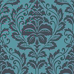 Galerie Wallcoverings Product Code: HO20023 - Home Wallpaper Collection Galerie Wallcoverings Product Code HO20023 - Home Wallpaper Collection - Blue Black Colours - Damask Motif Design