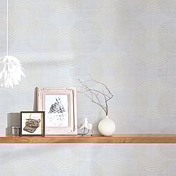 Galerie Wallcoverings Product Code: HO20031 - Home Wallpaper Collection Galerie Wallcoverings Product Code HO20031 - Home Wallpaper Collection - Grey White Colours - Circles Motif Design