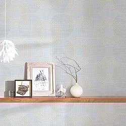 Galerie Wallcoverings Product Code: HO20031 - Home Wallpaper Collection Galerie Wallcoverings Product Code HO20031 - Home Wallpaper Collection - Grey White Colours - Circles Motif Design