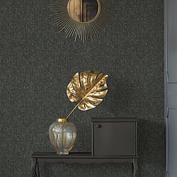 Galerie Wallcoverings Product Code: HV41026 - Havana Wallpaper Collection Galerie Wallcoverings Product Code HV41026 - Havana Wallpaper Collection - Grey Black Colours - Havana Floral Geometric Motif Design