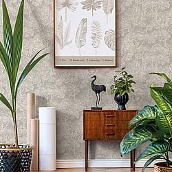 Galerie Wallcoverings Product Code: HV41029 - Havana Wallpaper Collection Galerie Wallcoverings Product Code HV41029 - Havana Wallpaper Collection - Cream Grey Metallic Colours - Havana Tree Motif Design