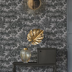 Galerie Wallcoverings Product Code: HV41031 - Havana Wallpaper Collection Galerie Wallcoverings Product Code HV41031 - Havana Wallpaper Collection - Beige Black Colours - Havana Tree Motif Design