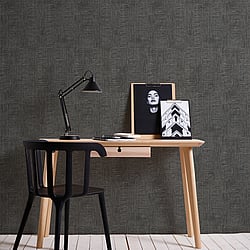 Galerie Wallcoverings Product Code: HV41046 - Havana Wallpaper Collection Galerie Wallcoverings Product Code HV41046 - Havana Wallpaper Collection - Metallic Black Colours - Havana Stripe Weave Motif Design