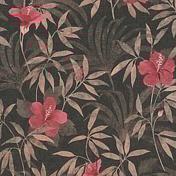 Galerie Wallcoverings Product Code: HV41053 - Havana Wallpaper Collection Galerie Wallcoverings Product Code HV41053 - Havana Wallpaper Collection - Brown Red Black Colours - Havana Floral Motif Design