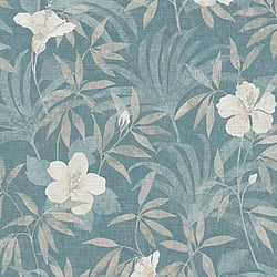 Galerie Wallcoverings Product Code: HV41055 - Havana Wallpaper Collection Galerie Wallcoverings Product Code HV41055 - Havana Wallpaper Collection - Beige Blue Colours - Havana Floral Motif Design