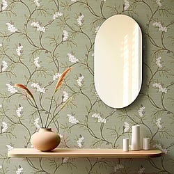 Galerie Wallcoverings Product Code: IS33305 - Italian Silks And Damasks Wallpaper Collection Galerie Wallcoverings Product Code IS33305 - Italian Silks And Damasks Wallpaper Collection - Green Colours - Ramage Tonale Design