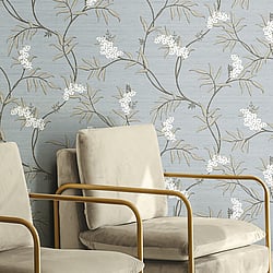 Galerie Wallcoverings Product Code: IS33306 - Italian Silks And Damasks Wallpaper Collection Galerie Wallcoverings Product Code IS33306 - Italian Silks And Damasks Wallpaper Collection - Sky blue Colours - Ramage Tonale Design