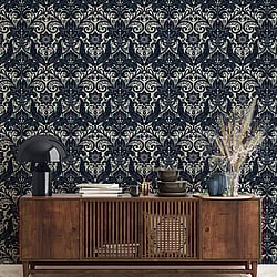 Galerie Wallcoverings Product Code: LB25167 - Llewelyn-Bowen - Off The Wall Wallpaper Collection Galerie Wallcoverings Product Code LB25167 - Llewelyn-Bowen - Off The Wall Wallpaper Collection - Damask Sauvage Design