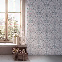 Galerie Wallcoverings Product Code: MC61000 - Maison Charme Wallpaper Collection Galerie Wallcoverings Product Code MC61000 - Maison Charme Wallpaper Collection - Pink, Grey Colours - Step into a world of quintessential French chicness with this mesmerizing print. Immerse yourself in its exquisite details, where blossoms, wispy leaves and graceful birds intertwine, evoking the essence of spring. This elegant print breathes life into every room it graces, infusing your space with warmth, charm, and a touch of timeless beauty. Let this gorgeous floral and bird motif transport you to a realm of captivating allure and enchantment. Design