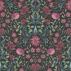 Galerie Wallcoverings Product Code: MC61004 - Maison Charme Wallpaper Collection Galerie Wallcoverings Product Code MC61004 - Maison Charme Wallpaper Collection - Green, Pink, Black Colours - Step into a world of quintessential French chicness with this mesmerizing print. Immerse yourself in its exquisite details, where blossoms, wispy leaves and graceful birds intertwine, evoking the essence of spring. This elegant print breathes life into every room it graces, infusing your space with warmth, charm, and a touch of timeless beauty. Let this gorgeous floral and bird motif transport you to a realm of captivating allure and enchantment. Design