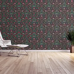 Galerie Wallcoverings Product Code: MC61004 - Maison Charme Wallpaper Collection Galerie Wallcoverings Product Code MC61004 - Maison Charme Wallpaper Collection - Green, Pink, Black Colours - Step into a world of quintessential French chicness with this mesmerizing print. Immerse yourself in its exquisite details, where blossoms, wispy leaves and graceful birds intertwine, evoking the essence of spring. This elegant print breathes life into every room it graces, infusing your space with warmth, charm, and a touch of timeless beauty. Let this gorgeous floral and bird motif transport you to a realm of captivating allure and enchantment. Design