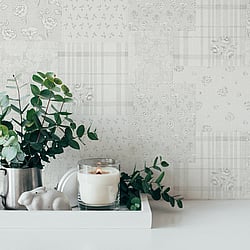 Galerie Wallcoverings Product Code: MC61041 - Maison Charme Wallpaper Collection Galerie Wallcoverings Product Code MC61041 - Maison Charme Wallpaper Collection - Cream, Grey, White Colours - Revel in vintage charm with the Maison Charme Patchwork Vintage Floral print. This playful pattern arranges faded florals, ditsy prints and delicate plaids in a colourful basketweave patchwork. The shabby chic medley of designs mimics well-loved quilts and counterpanes. Incorporate this repeat print into bedroom, living room or kitchen schemes to infuse living spaces with an easy-going cottage style. Printed on vinyl with a non-woven backing, this design exudes romantic whimsy. Nostalgic and light-hearted, this fabric collage celebrates the beauty of imperfection and cherished heirlooms. Design