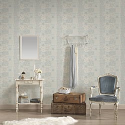 Galerie Wallcoverings Product Code: MC61044 - Maison Charme Wallpaper Collection Galerie Wallcoverings Product Code MC61044 - Maison Charme Wallpaper Collection - Blue, Grey, White Colours - Revel in vintage charm with the Maison Charme Patchwork Vintage Floral print. This playful pattern arranges faded florals, ditsy prints and delicate plaids in a colourful basketweave patchwork. The shabby chic medley of designs mimics well-loved quilts and counterpanes. Incorporate this repeat print into bedroom, living room or kitchen schemes to infuse living spaces with an easy-going cottage style. Printed on vinyl with a non-woven backing, this design exudes romantic whimsy. Nostalgic and light-hearted, this fabric collage celebrates the beauty of imperfection and cherished heirlooms. Design