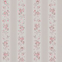 Galerie Wallcoverings Product Code: MC61053 - Maison Charme Wallpaper Collection Galerie Wallcoverings Product Code MC61053 - Maison Charme Wallpaper Collection - Beige, Pink, White Colours - If you're after a romantic vintage floral design - look no further. Not only does this beautiful design feature endless upward bouquets of country roses; in a wide stripe motif the design also combines a cute polka dot with an intricate lace overlay for a true trip down memory lane - in rose tinted glasses! Design