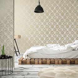 Galerie Wallcoverings Product Code: MT2020 - Lustre Wallpaper Collection Galerie Wallcoverings Product Code MT2020 - Lustre Wallpaper Collection - Gold Colours - Modern Damask Design