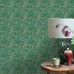 Galerie Wallcoverings Product Code: NHW1030 - Enchanted Wallpaper Collection Galerie Wallcoverings Product Code NHW1030 - Enchanted Wallpaper Collection - Green Bronze Colours - Suber Emerald Design