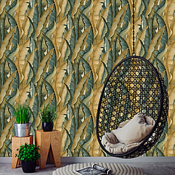 Galerie Wallcoverings Product Code: NHW1041 - Enchanted Wallpaper Collection Galerie Wallcoverings Product Code NHW1041 - Enchanted Wallpaper Collection - Blue Tan Colours - Malay Brown Design