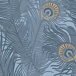Galerie Wallcoverings Product Code: NHW1046 - Enchanted Wallpaper Collection Galerie Wallcoverings Product Code NHW1046 - Enchanted Wallpaper Collection - Blue Gold Colours - Descartes Blue Design