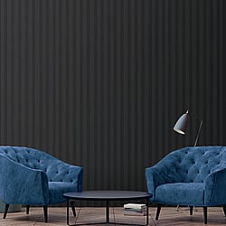 Galerie Wallcoverings Product Code: NS24916 - Simply Stripes 3 Wallpaper Collection Galerie Wallcoverings Product Code NS24916 - Simply Stripes 3 Wallpaper Collection - Black Colours - Matte Shiny Emboss Design