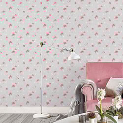 Galerie Wallcoverings Product Code: PF38107 - Pretty Prints Wallpaper Collection Galerie Wallcoverings Product Code PF38107 - Pretty Prints Wallpaper Collection - Pink, Grey, Beige Colours - Hortensia Trail Design