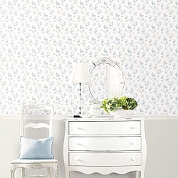 Galerie Wallcoverings Product Code: PF38172 - Pretty Prints Wallpaper Collection Galerie Wallcoverings Product Code PF38172 - Pretty Prints Wallpaper Collection - Blue, Beige, Grey Colours - Mini Rose Trail Design