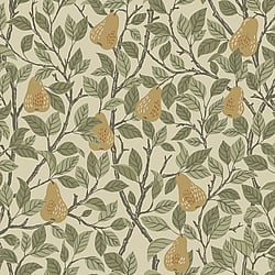 Galerie Wallcoverings Product Code: S13102 - Sommarang Wallpaper Collection Galerie Wallcoverings Product Code S13102 - Sommarang Wallpaper Collection - Green Colours - Leaves and Pears Design