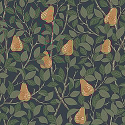 Galerie Wallcoverings Product Code: S13104 - Sommarang Wallpaper Collection Galerie Wallcoverings Product Code S13104 - Sommarang Wallpaper Collection - Blue Colours - Leaves and Pears Design
