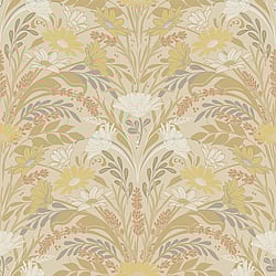 Galerie Wallcoverings Product Code: S24118 - Sommarang 2 Wallpaper Collection Galerie Wallcoverings Product Code S24118 - Sommarang 2 Wallpaper Collection - Yellow Colours - Daisies and lavender embraced by foliage Design