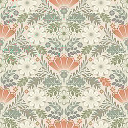 Galerie Wallcoverings Product Code: S24122 - Sommarang 2 Wallpaper Collection Galerie Wallcoverings Product Code S24122 - Sommarang 2 Wallpaper Collection - Beige, grey, orange, white Colours - An array of flowers and leaves Design