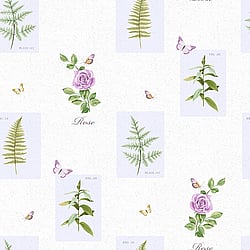 Galerie Wallcoverings Product Code: S45207 - Country Cottage Wallpaper Collection Galerie Wallcoverings Product Code S45207 - Country Cottage Wallpaper Collection - Lilac Green Colours - Rose Botanical Motif Design